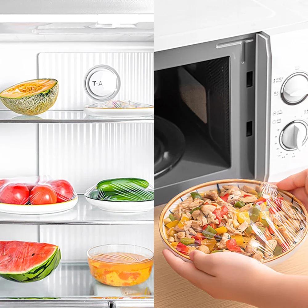 Disposable Transparent Food Covers Plastic Fresh-keeping Saran Warp Food Cover Elastic Shoe Cover Shower Headgear Bags