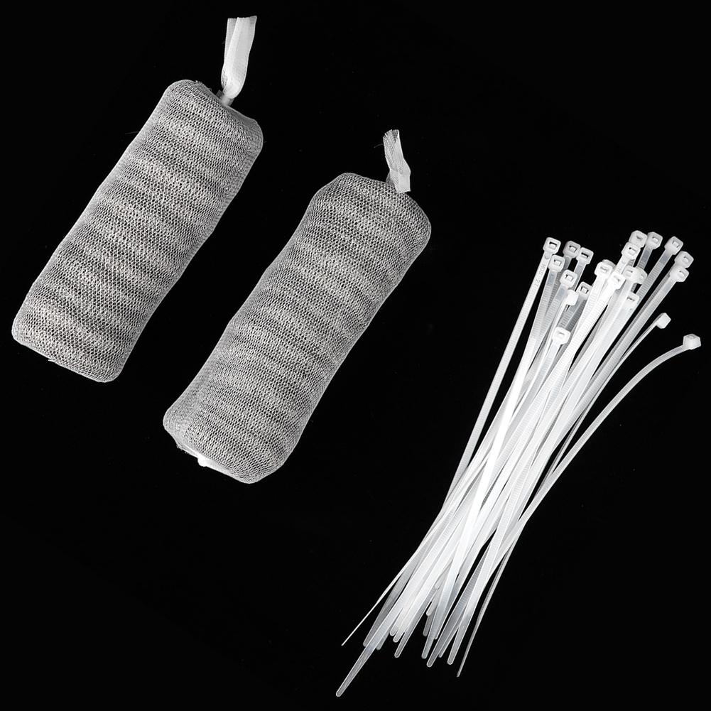 24Pcs Filter with 24Pcs Cable Ties Stainless Steel Washing Machine Lint Traps Cleaning Tools