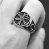 Size 7-14 Cool 316L Stainless Steel Fashion Jewelry Cross Ace Ring Vintage Man's Ladies Cross Ring