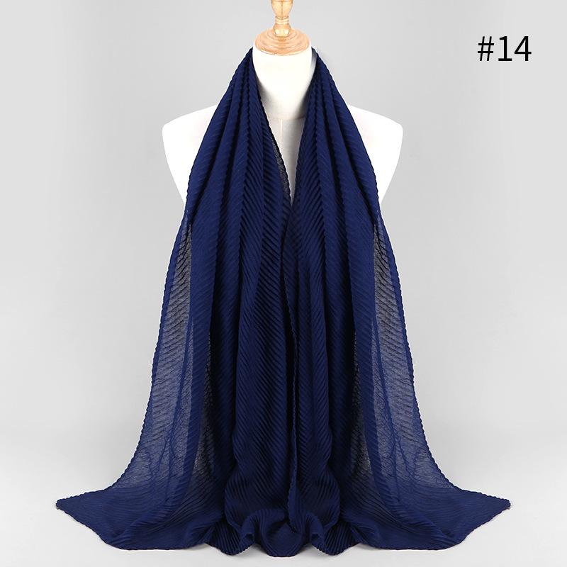 Flocked Bubble Cotton Scarf Hijabs For Muslim Women Soild Color Breathable Islamic Headscarf Arab Head Scarves