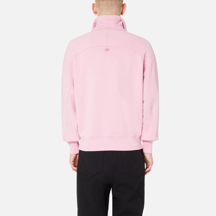 AMIPARIS Sweatshirts Men's Pink Stand Collar Moderate Heavyweight USW502-747655