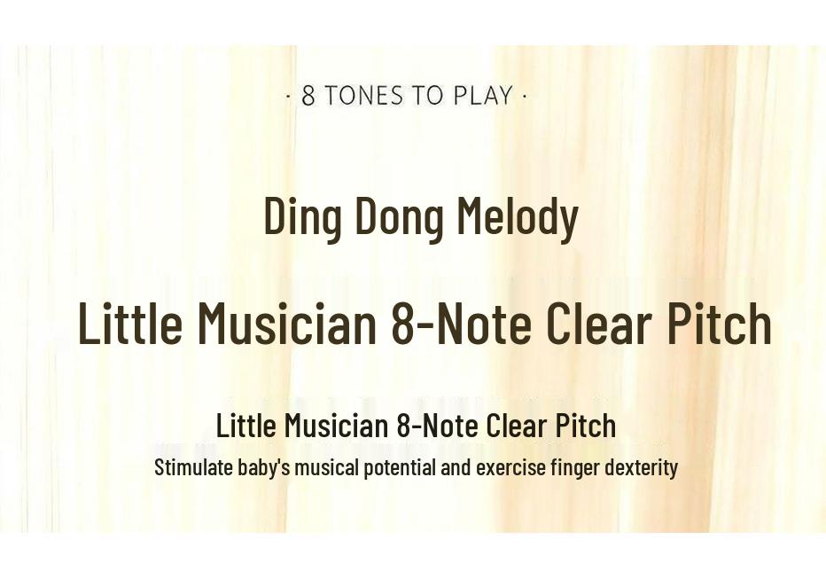 Eight-Tone Baby Xylophone & Piano Toy - Children's Early Education Percussion Instrument, Anti-Collision Design