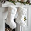 Weihnachten Fellige Socken Geschenktüte Imitation Kaninchenfell Strümpfe Weihnachtsbaum Anhänger Weihnachten Dekorative Socken Geschenktüten