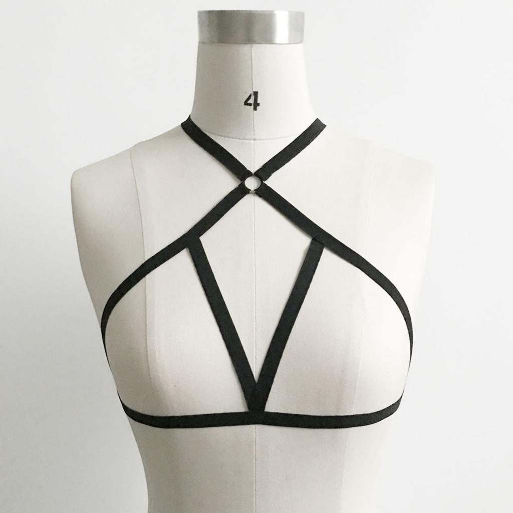 Sexy ženy dámy Dutá podprsenka Cage Crop Prsnatejšie topy
