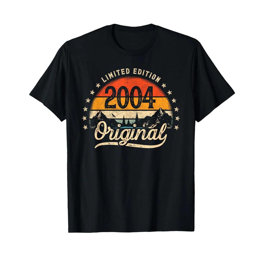 Limited Edition Original 2004 Vintage 22nd Birthday Unisex T Shirt Vintage Casual Soft Versatile Slightly Streetwear