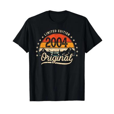 Limited Edition Original 2004 Vintage 22nd Birthday Unisex T Shirt Vintage Casual Soft Versatile Slightly Streetwear