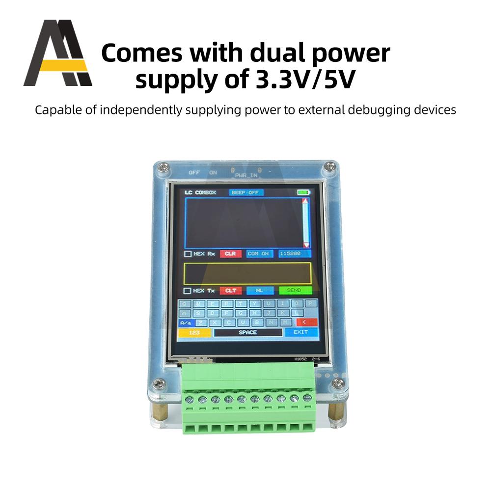 Portable RS485 RS232 TTL Serial Port Debugger with 2.8 Inch Color Touch Screen and Built-in Battery for Industrial Communication
