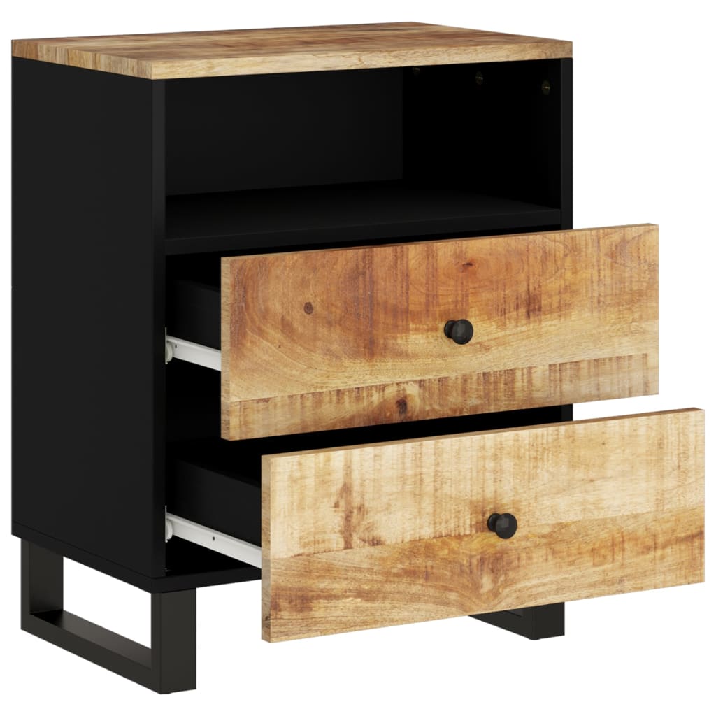 Nightstand 50x33x62 cm Solid Mango Wood & Engineered Wood