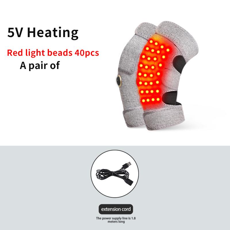 

Full-Wrap Heated Red Light Therapy Knee Massager 6 Modes Vibration Kneading Knee Stiffness/Soreness Relief Old Cold Leg Warmth UK-Plug