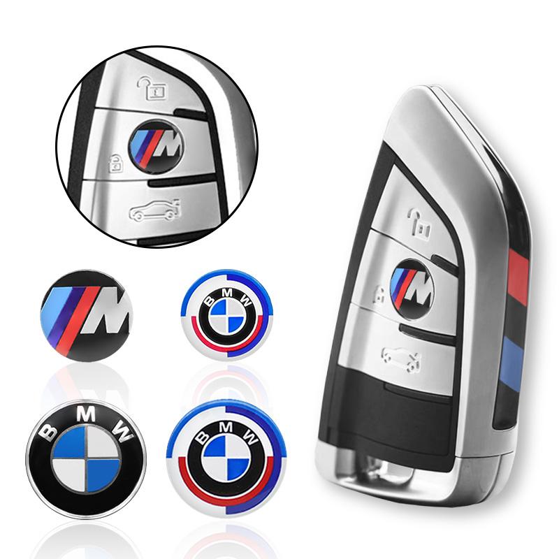 11mm 14mm Car Key Stickers For BMW E90 E60 E46 E39 F30 F10 E87 X3 X4 X5 X1 G30 Remote Control Keyfob Decal Emblem Auto Accessory AA4