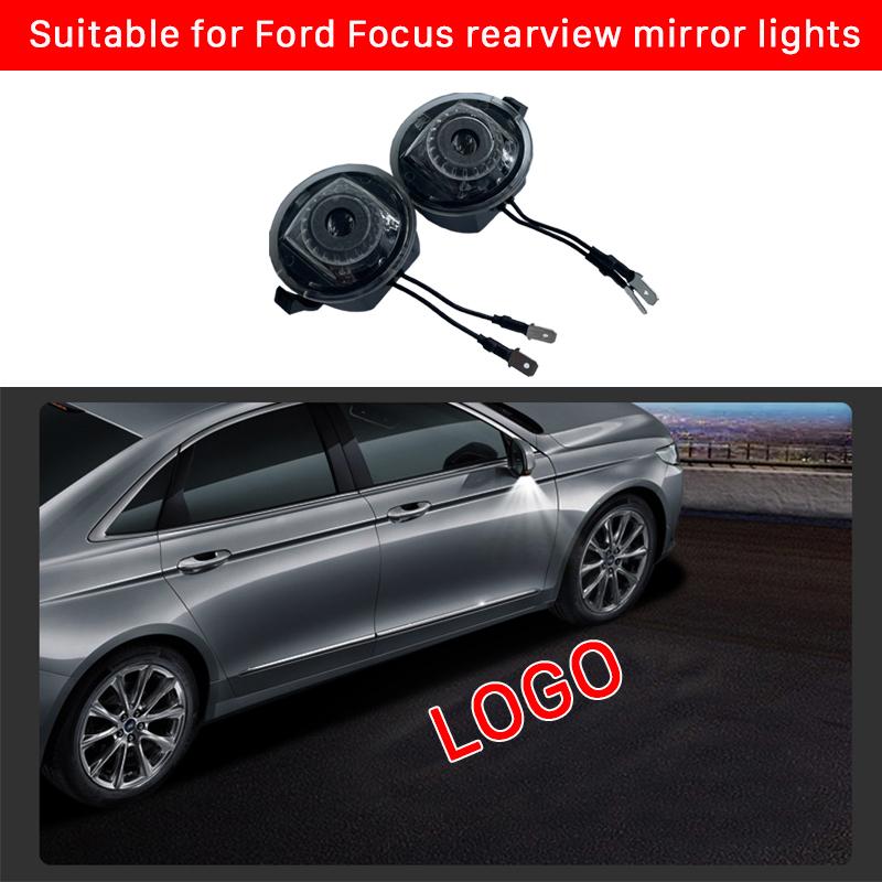 For Ford New Focus Mk4 HD Led Car Rearview Mirror Welcome Shadow Icon Light Laser Projector Ghost Lamp Modification Never Fade