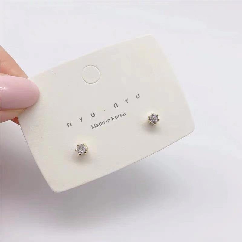 Beixi S925 Sterling Silver Starfish Rhinestone Stud Earrings 925 Sterling Silver