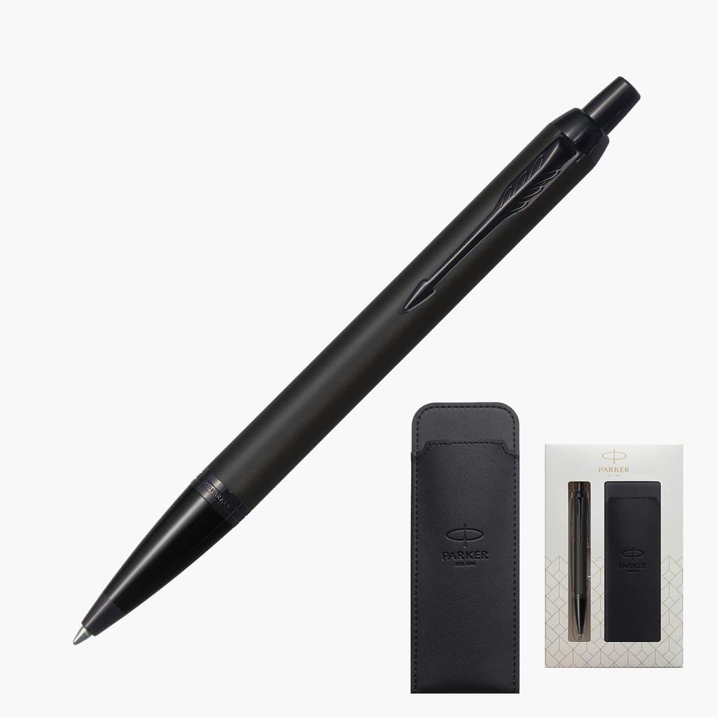 PARKER IM Matte Black BT Ballpoint Medium with Pencil Gift Box Officially 2127897Z V1d Pen, Nib, Oil-Based, Case, Set, Imported,