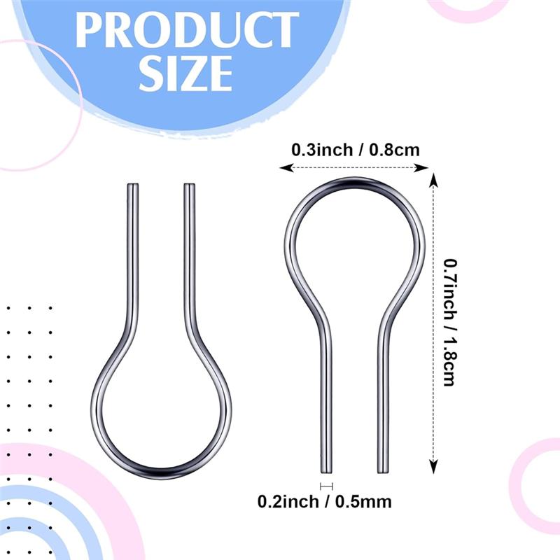 HHO-R Hanging Burning Hook Set- 100 Pieces High Temperature Nichrome Wire Jump Rings(0.3 X 0.7") For DIY Potted Plant Wiring