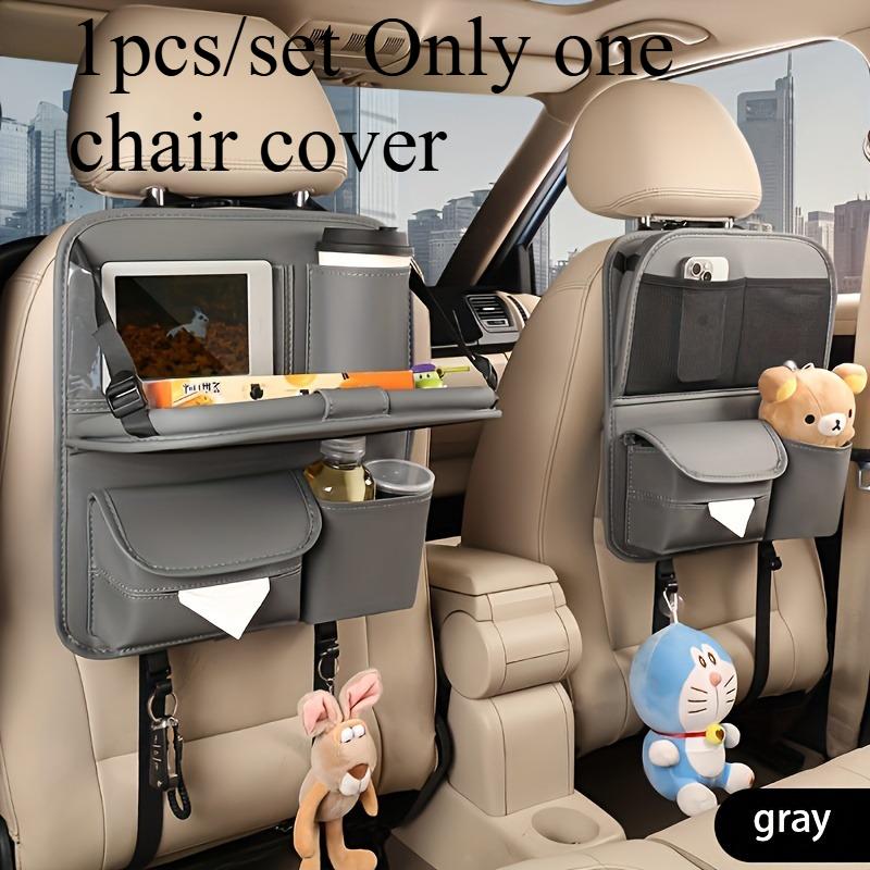 1pcs/set Leather Car Seat Back Organizer with Folding Table Hanging Storage Pouch Tissue Box Holder for Auto Accessories