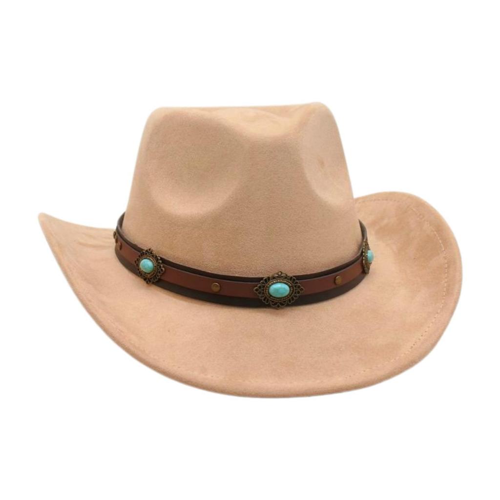 Premium Tibetan Cowboy Hat Stage Jazz Hat Multi-Color Suede Premium Top Hat