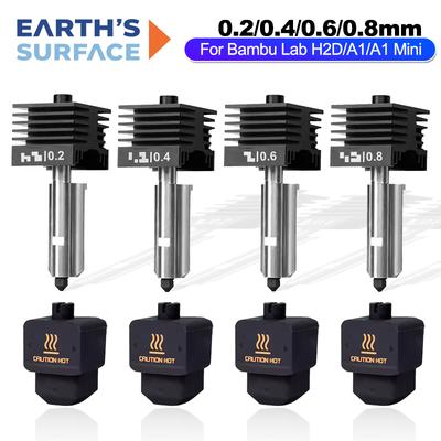 Υψηλής Ποιότητας Standard Flow Hotend για Bambu Lab H2D 0.2/0.4/0.6/0.8mm Ακροφύσιο από Σκληρυμένο Χάλυβα Αντικαταστήστε Hotend για Bambu H2D A1 Mini