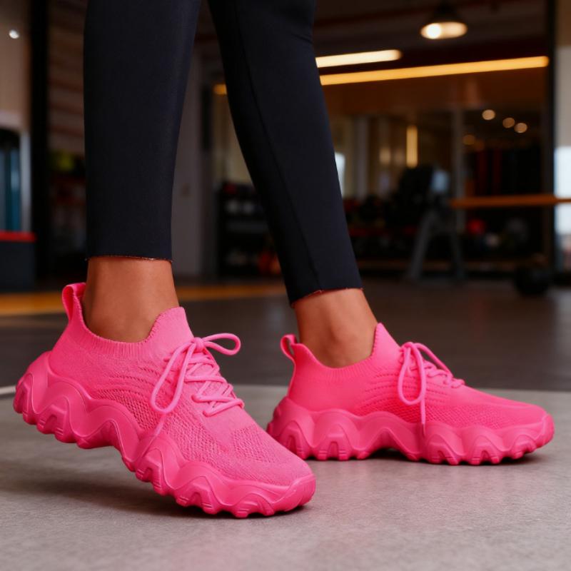 Spring Women's Sneakers Fashionable Breathable Lightweight Casual Shoes Platform  Comfortable Eye-catching Women's Walking Shoes