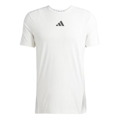 Airchill Climacool Bequemes Weiches Slim Fit Kurzarm T-Shirt Herren Tops Weiß Kreideweiß JE5747