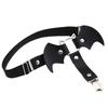Bat-Shaped Leather Garters For Thigh High Socks Stocking Suspender Belt Thigh Ring Goth Leather Garter Belt