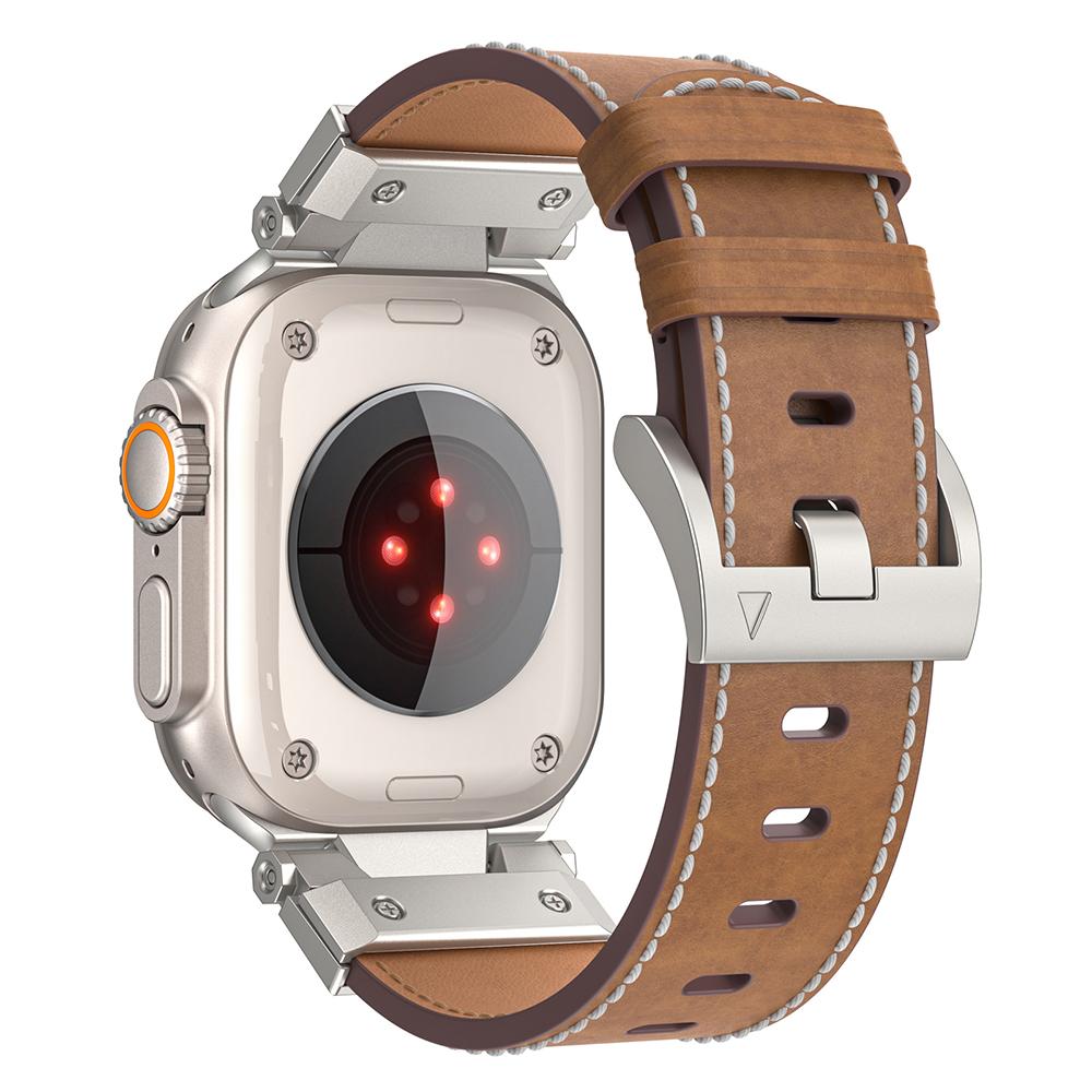 

Для Apple Watch 10 46мм/Ultra 2/Ultra 49мм/9 8 7 45мм/SE (2023) SE (2022) SE 6 5 4 44мм/3 2 1 42мм Ремінець для годинника Шкіряний ремінець для годинника As shown D