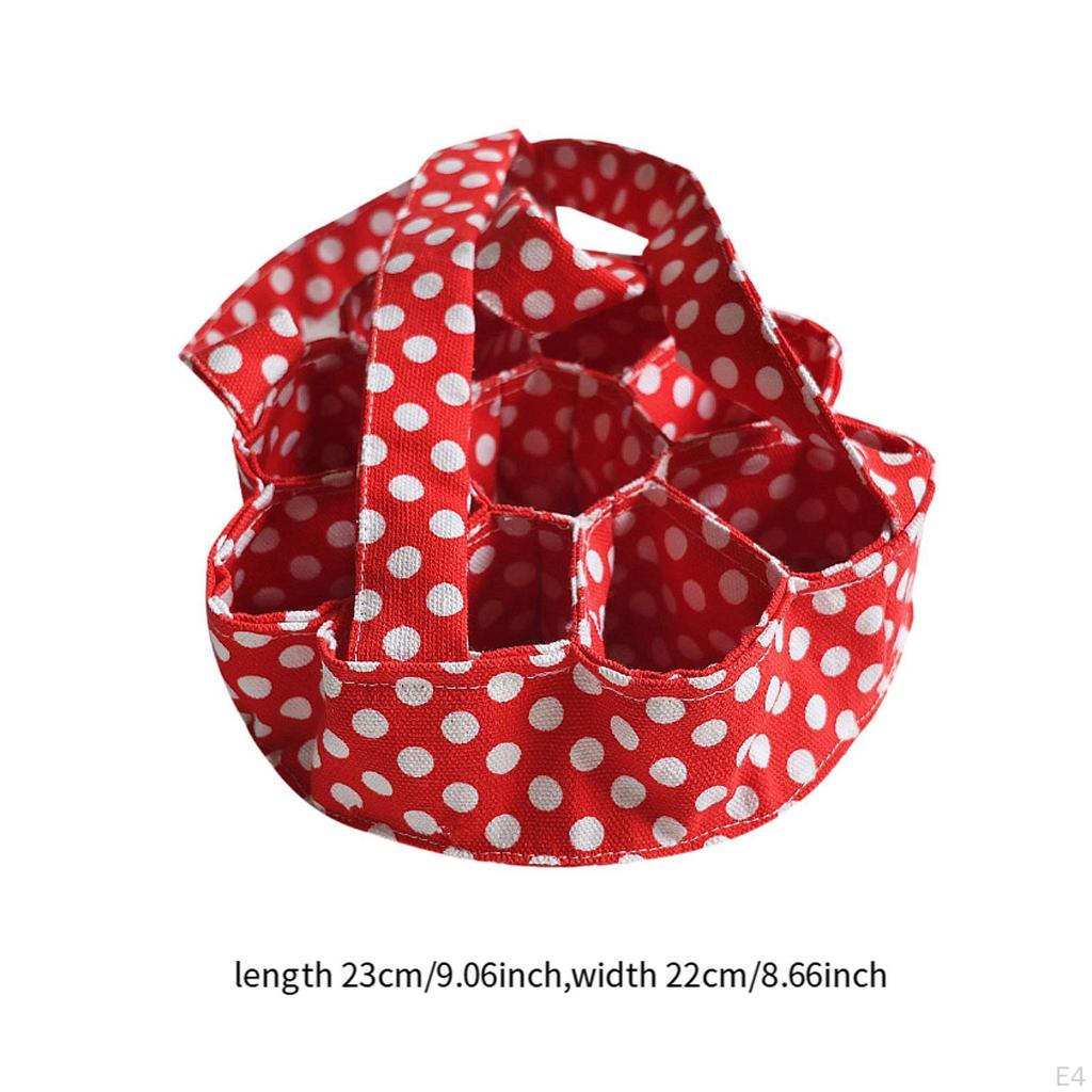 Eierkorbhalter mit Griff, 7 Beutel, Segeltuchtasche für die Küche und das Bauernhaus zum Sammeln frischer Eier