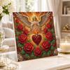 Pearl Painting 5D DIY Decorative Painting. Angel and Red Roses. Cute Birthday Gift. Handmade Art Painting