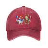 French Peruvian Roots France Peru Flag Baseball Caps Casual Distressed Washed Rooster Alpaca Snapback Unisex Outdoor Soft Hats