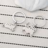 Two Tigers Stainless Steel Keychain Cartoon Tiger Design Fashion Couple Friend Pendant Practical Daily Bag Charm