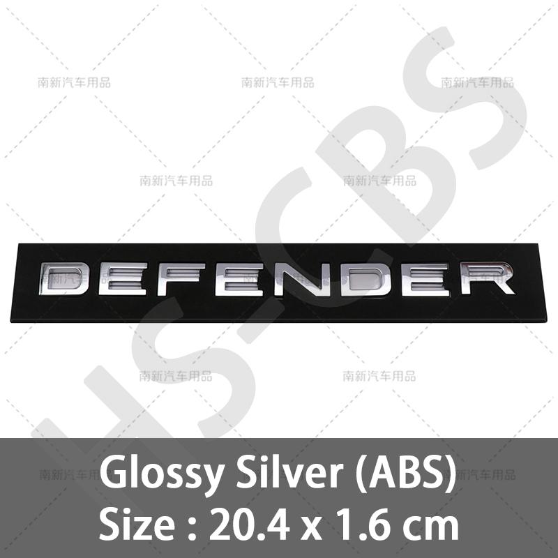 3D ABS DEFENDER Letter Rear Trunk Car Logo Badge Stickers Decals Auto Door Fender Emblem Tailgate Stickers Styling Accessories