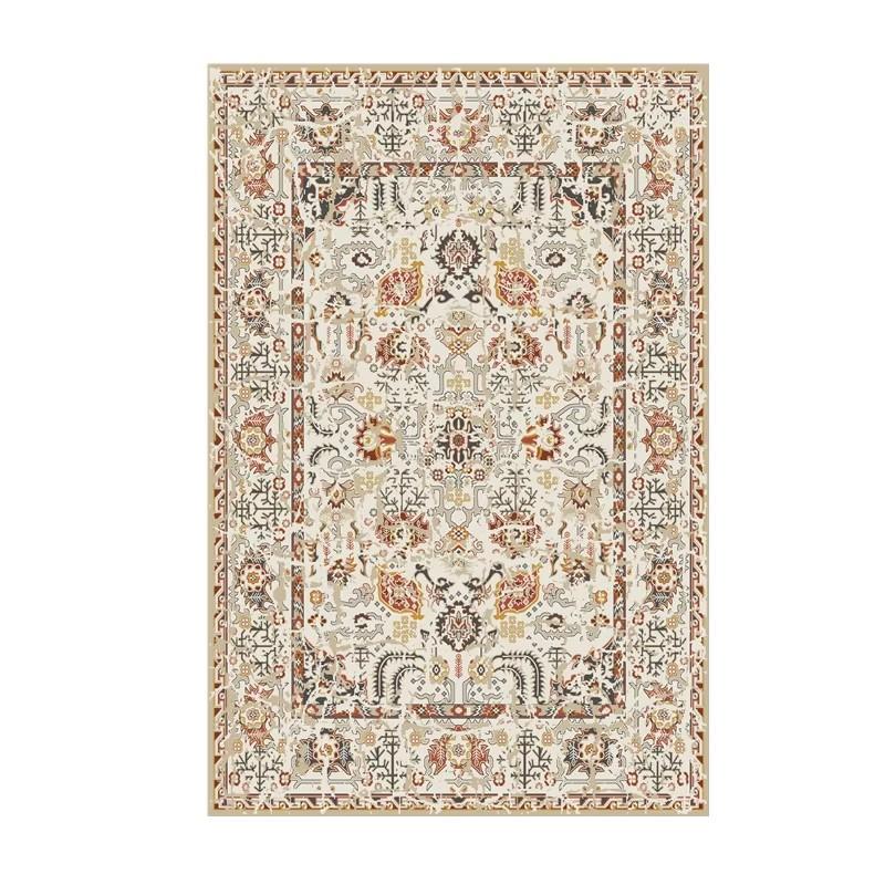 Persian Retro Style Living Room Bedroom Bed Soft Mat Washable Foldable Carpet Entry Door Mat Suitable for Living Room, Bedroom