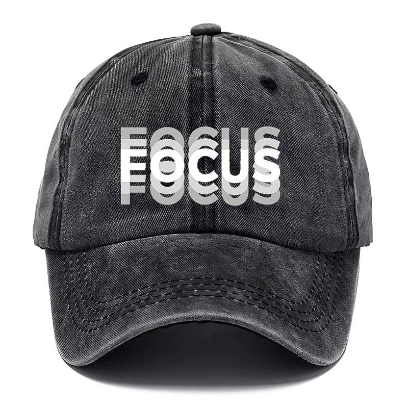 Zealous Sole Women's Green Focus Print Cap Washed Cotton Adjustable Classic Style Baseball Cap, Sports Duckbill Hat For Men And Cm