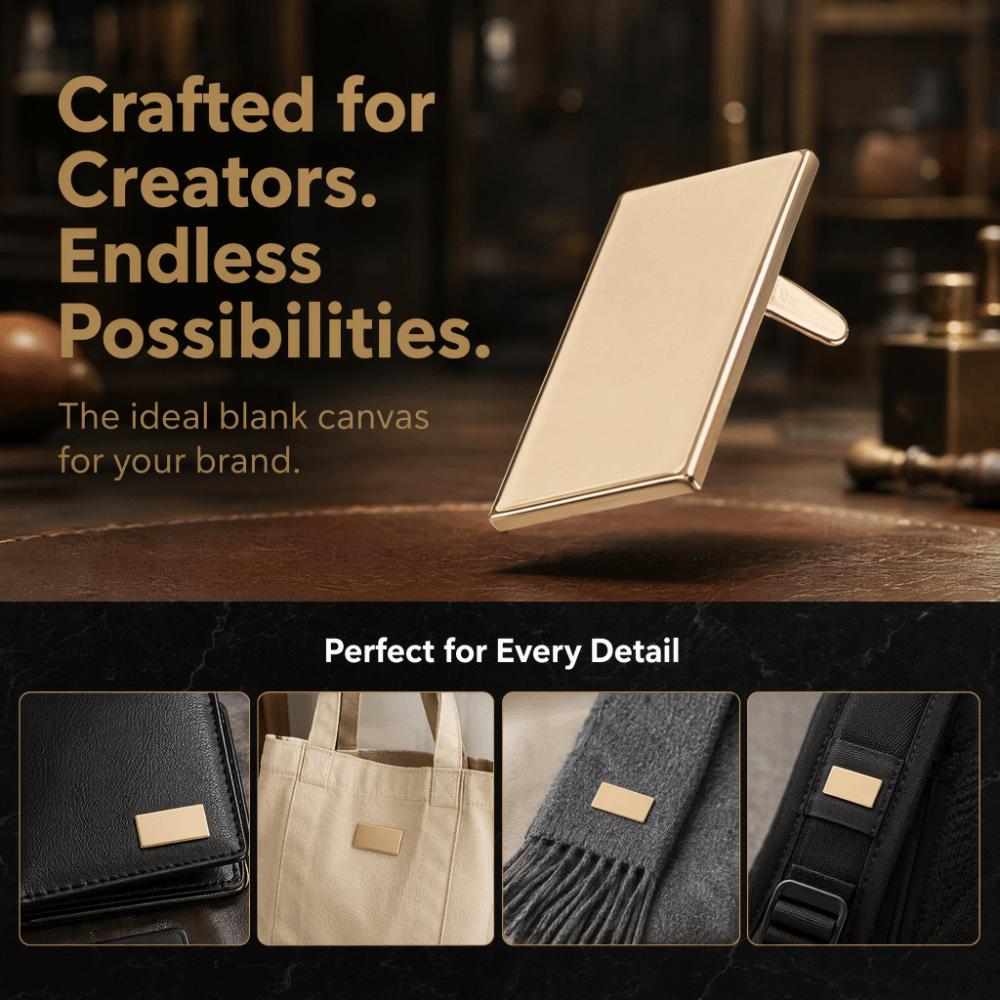 10pcs Rectangle Blank Name Labels Personalized Bags Label Marker  Leathercraft