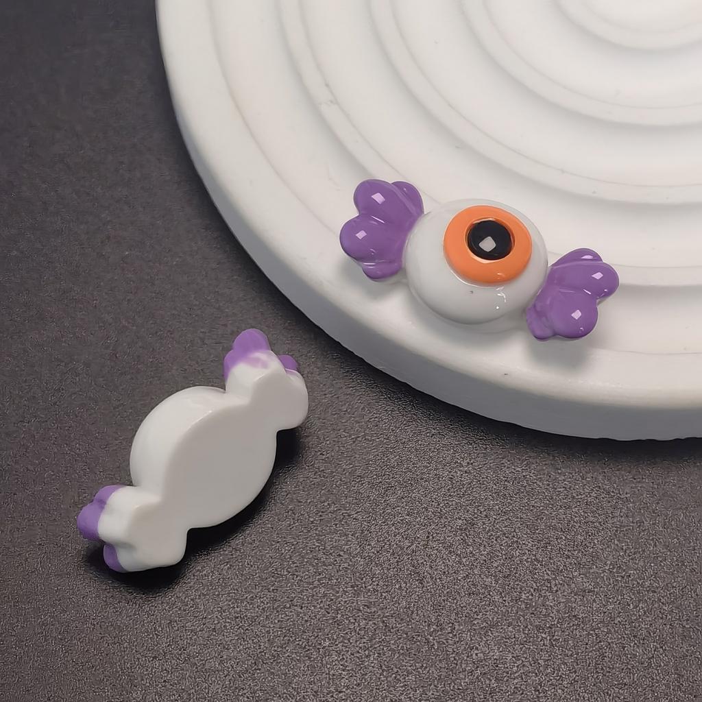 Halloween Themed Mini Flatback Resin Slime Charms Pumpkin Ghost Spider Web Miniature Ornaments Beads for Party Scrapbook DIY