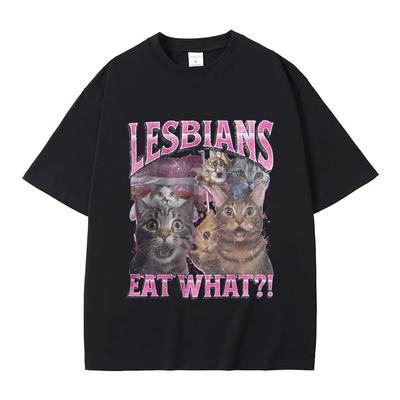 2025 Lesbienele Mănâncă Ce Tricou Grafic Casual Bumbac Tricou Bărbați Femei Modă Supradimensionat Streetwear Tricouri Îmbrăcăminte de Vară Topuri