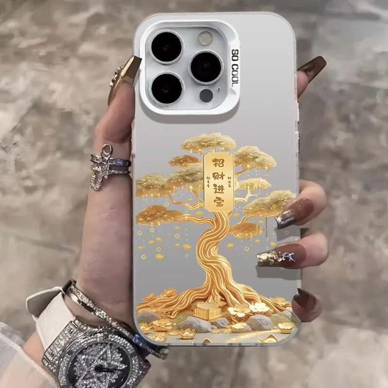 Lucky Tree is suitable for Apple 15Promax mobile phone case iPhone16Pro New Year 14Pro New Fortune 17 tide