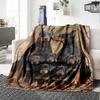 Dogs Print Flannel Blanket High Quality Warm Comfortable Cover for All Seasons Perfect for Gifts Home Decor