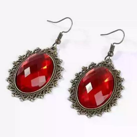 Retro Gothic Totenkopfspitzen-Ohrringe mit Legierungshaken – Europäischer & Amerikanischer Punk-Stil