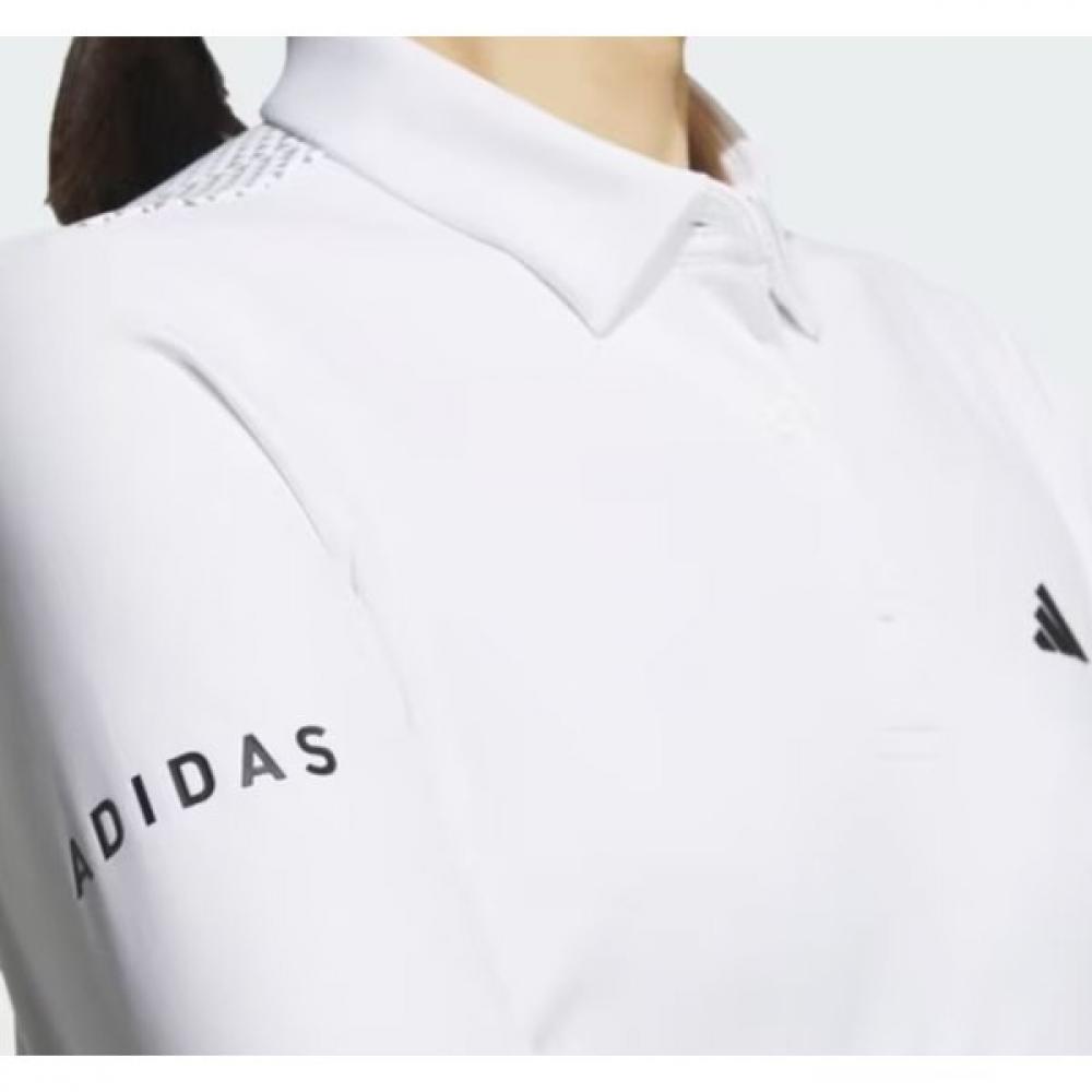 Adidas Golf 23fw Women Women Aerolady Long Sleeve Polo Shirt Hy0919 White
