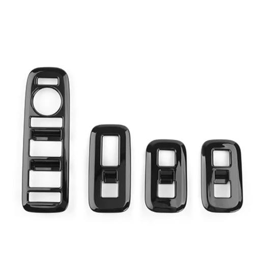 For Hyundai Santa Fe MX5 2024 2025 Carbon Fiber Style Window Lift Button Cover Door Armrest Trim Panel Frame Interior LHD/RHD