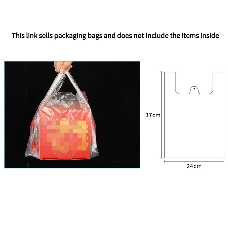 

Environmentally Friendly PE White Plastic Bag Food Grade Fruit Bags Convenient Food Grade Disposable Packaging Bag for Household and Commercial Use 24x37cm 250pcs