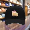 Cute Boba Tea Couple Kawaii Print Baseball Cap Adjustable Cotton Casual Sports Hat