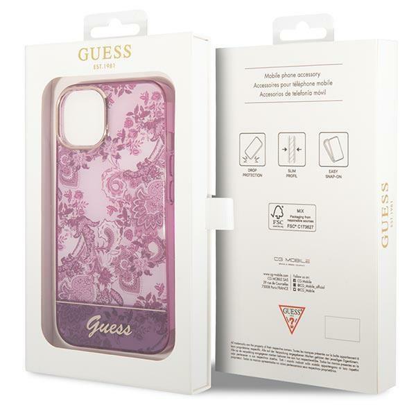 Etui do iPhone 14 Plus Guess Hardcase Porcelain Fuksja