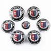 Automobile Logo Accessories, 82mm Front Hood Logo +74mm Rear Emblem +68mm Wheel Cover+45mm Steering Wheel Sticker forBMW ALPINA.