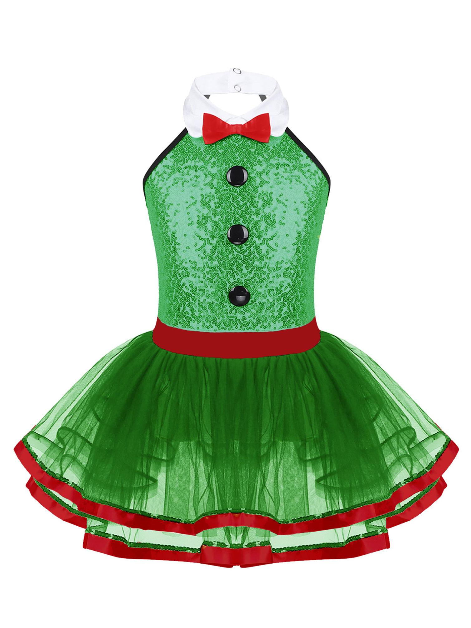 

Дівчата з блискучими паєтками та краваткою з метеликом Texudo Tutu Dress Ringmaster Circus Show Costume Halloween Outfit Outfit 11-12 Years зелений