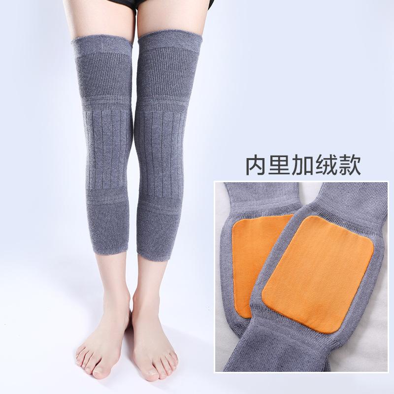 2 шт., зимние теплые шерстяные кашемировые гетры, рукава, толстая флисовая подкладка, наколенники, поддержка, защита, длинные термообертывания L