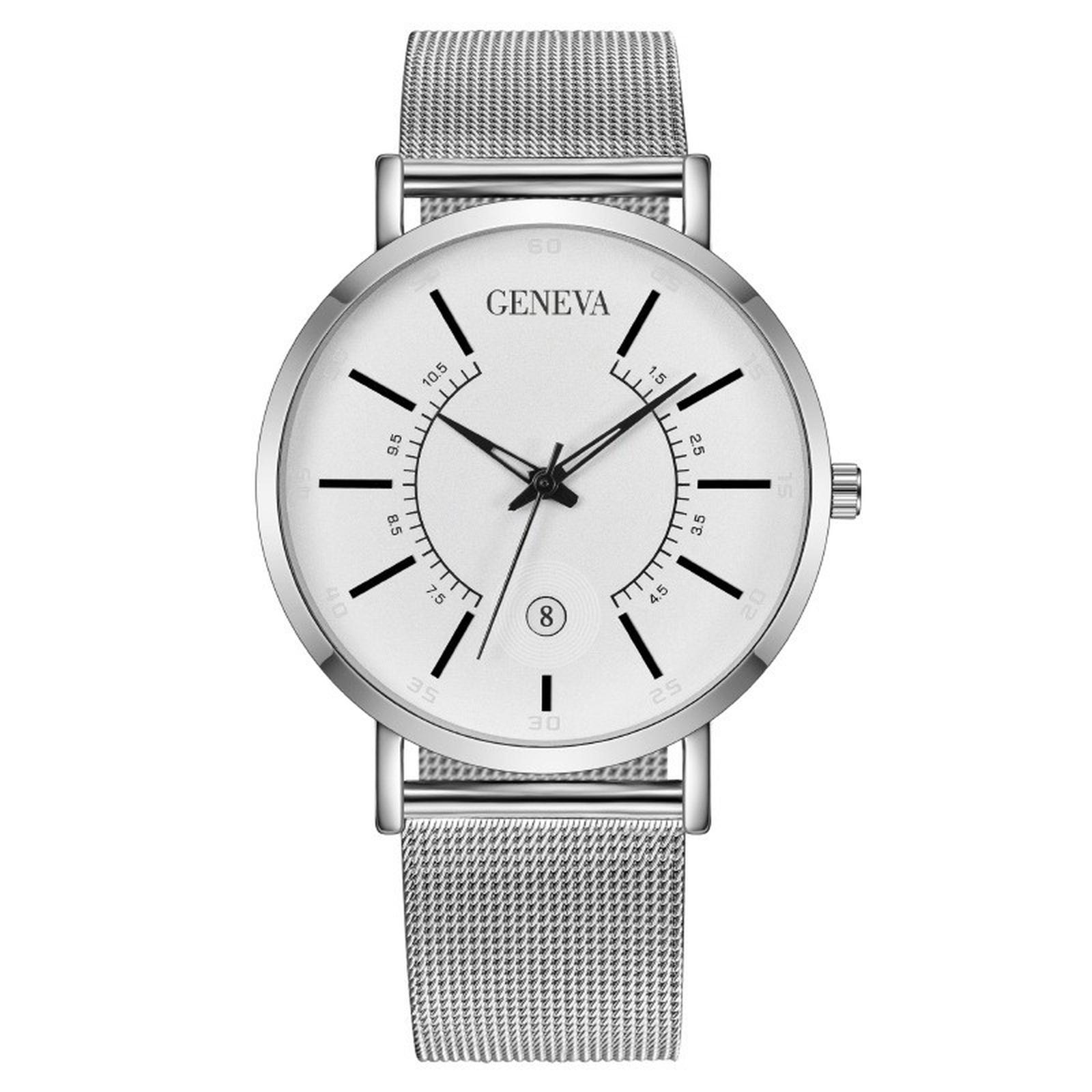 

Мужские водонепроницаемые светящиеся наручные часы-будильник для бега One Size серебряный