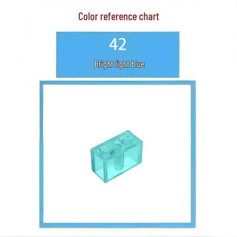 50g MOC 6070 Small Particle Building Blocks Loose Chinese Spare 2x5x1.33 Windshield Standard светло-голубой
