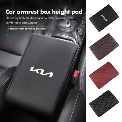 Para Coche Almohadilla Elevadora para Reposabrazos Cuero Alfombrilla para Reposabrazos de Consola de Coche K5 K2 Optima Soul Spectra Niro Cadenza Sephia Carens