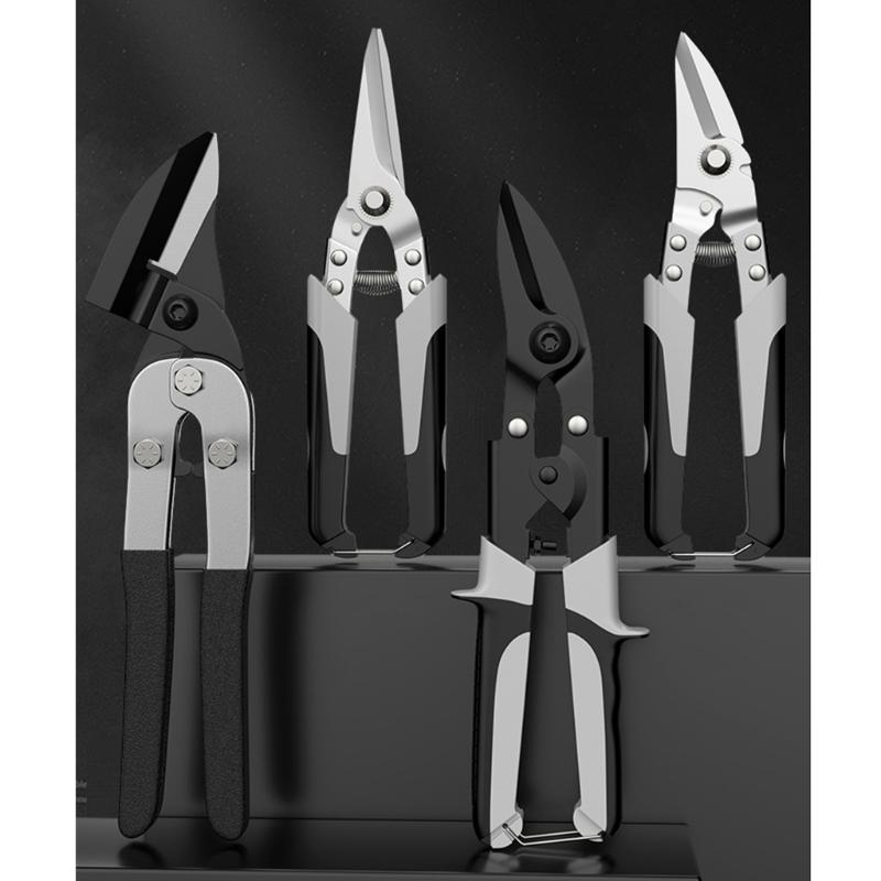 Professional Industrial Shears:Stainless Steel Scissors Tin Snips for Metal Sheet PVC Pipe Cutting Iron Plates